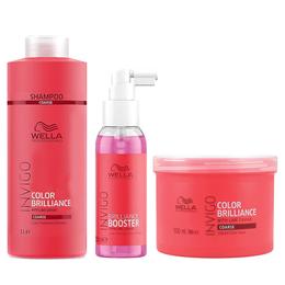 Pachet pentru Par Vopsit Aspru Wella Professionals Invigo Color Brilliance – Sampon, Masca, Tratament cu comanda online