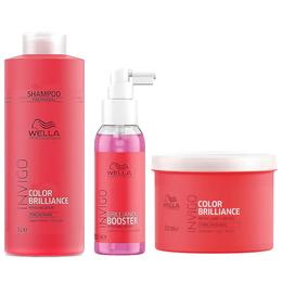 Pachet pentru Par Vopsit Fin sau Normal Wella Professionals Invigo Color Brilliance – Sampon, Masca, Tratament cu comanda online