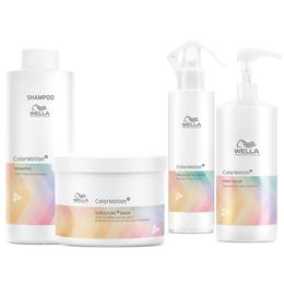 Pachet pentru Par Vopsit Wella Professionals Color Motion+ – Sampon 1000ml, Masca 500ml, Tratament Pre-Colorare 185ml, Tratament Post-Colorare 500ml cu comanda online