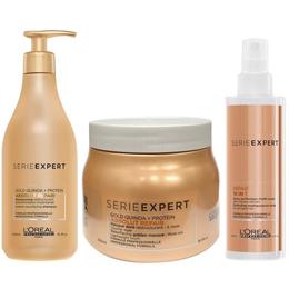 Pachet pentru Repararea Parului Deteriorat L'Oreal Professionnel Absolut Repair – Sampon 500ml, Masca 500ml, Spray 190ml cu comanda online