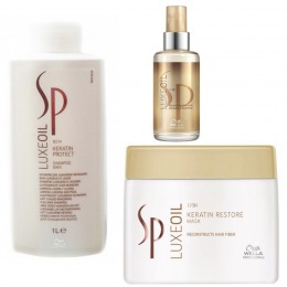 Pachet pentru repararea parului Wella SP Luxe Oil Keratin – Sampon, Masca si Ulei Luxe cu comanda online