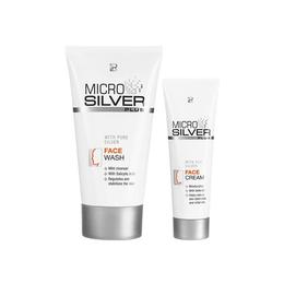 Pachet promo – Set de faÅ£Äƒ Microsilver Plus ( crema curatare 100 ml + crema fata 50 ml ) LR cu comanda online