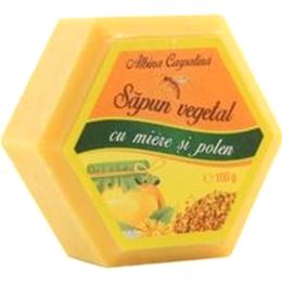 Sapun Hexagonal Vegetal cu Miere si Polen Albina Carpatina, Apicola Pastoral Georgescu, 100g la cel mai bun pret