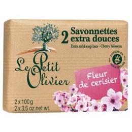 Sapun Vegetal cu Extract de Flori de Cires Le Petit Olivier, 2 x 100g la cel mai bun pret