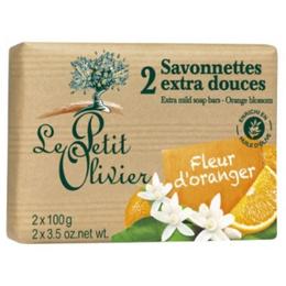 Sapun Vegetal cu Extract de Flori de Portocal Le Petit Olivier, 2 x 100g la cel mai bun pret