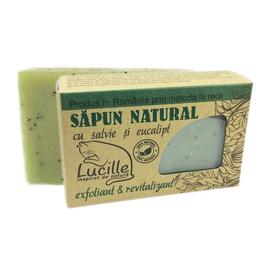 Sapun natural cu salvie si eucalipt – exfoliant si revitalizant, Lucille, 90 g la cel mai bun pret