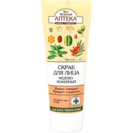 Scrub Facial Purificator cu Extracte de Miere si Cafea Zelenaya Apteka, 75ml la cel mai bun pret