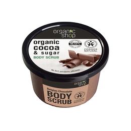 Scrub de Corp cu Zahar si Unt de Cacao Belgian Chocolate Organic Shop, 250ml la cel mai bun pret