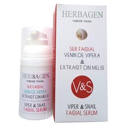 Ser Facial cu Venin de Vipera si Extract din Melc Herbagen, 30g la cel mai bun pret