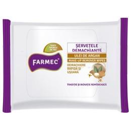 Servetele Demachiante cu Ulei de Argan – Farmec Makeup Remover Wipes, 20 buc la cel mai bun pret