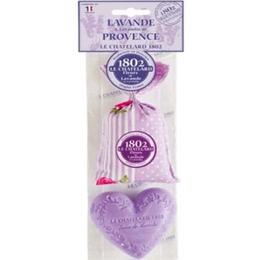 Set Cadou Sapun Marsilia Lavanda Inima 100g si Saculet Flori Lavanda 18g Le Chatelard 1802 cu comanda online