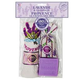 Set Cadou Sapun Natural Marsilia 100g Lavanda Saculet Flori Lavanda Naturala de Provence 18g Prosop Brodat Le Chatelard 1802 cu comanda online