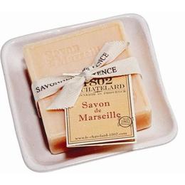 Set Cadou Savoniera Sapun Natural Marsilia Patrat 100g Trandafir-Bujor Rose-Pivoine Le Chatelard 1802 cu comanda online