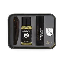 Set cadou – Kit de ingrijire barba Percy Nobleman Travel (stick + ulei 10ml + pieptane + insgna ) cu comanda online