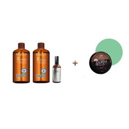 Set cadou – Kit reparator cu KeratinÄƒ BrazilianÄƒ+ Ceara matÄƒ ( sampon 500ml + balsam 500ml + ser 100ml + ceara 100ml ) cu comanda online