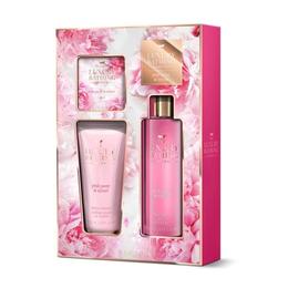 Set cadou Pink Peony & Vetiver by Grace Cole: Crema de corp 150ml + Spumant de baie 250ml + Sapun 100g cu comanda online