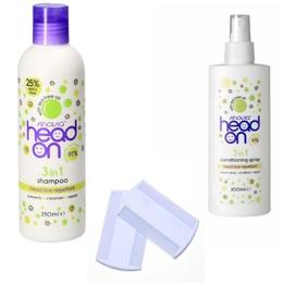 Set cadou Tratament Anti-paduchi ANOVIA, Sampon Head On cu Ulei de Arbore de ceai Anti-paduchi 250ml + Tratament Spray Head On Anti-paduchi 200ml + Set 2 piepteni pentru paduchi cu comanda online