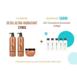 Set cadou Ultra-Hidratant Cynos + sampon 1000ml + balsam 1000ml + masca 250ml cu comanda online