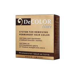 Sistem pentru indepartarea vopselei permanente – Color Time – DT100, flacon reducator 110ml, activator 110ml, oxidant 110ml – Rosa Impex la cel mai bun pret