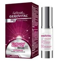 Tratament Corector Riduri (ochi, buze, frunte) – Gerovital H3 Evolution Wrinkle Correction Treatment (eyes, lips, forehead), 15ml la cel mai bun pret