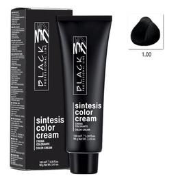 Vopsea Crema Permanenta – Black Professional Line Sintesis Color Cream, nuanta 1.00 Intense Black, 100ml la cel mai bun pret