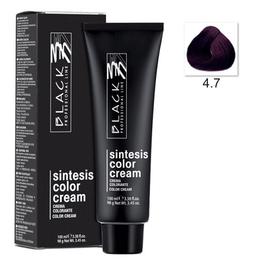 Vopsea Crema Permanenta – Black Professional Line Sintesis Color Cream, nuanta 4.7 Violet Medium Brown, 100ml la cel mai bun pret