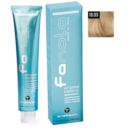 Vopsea Crema Permanenta Fanola 10.03 Blond Platinat Cald, 100ml la cel mai bun pret