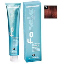 Vopsea Crema Permanenta Fanola 7.4 Blond Mediu Aramiu, 100ml la cel mai bun pret