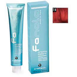 Vopsea Crema Permanenta Fanola 7.6 Blond Mediu Rosu, 100ml la cel mai bun pret