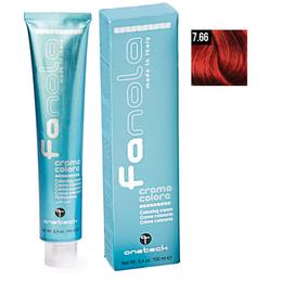 Vopsea Crema Permanenta Fanola 7.66 Blond Rosu Intens, 100ml la cel mai bun pret