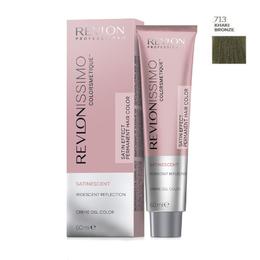 Vopsea Crema Permanenta – Revlon Professional Revlonissimo Colorsmetique Satinescent Permanent Hair Color, nuanta 713 Khaki Bronze, 60ml la cel mai bun pret