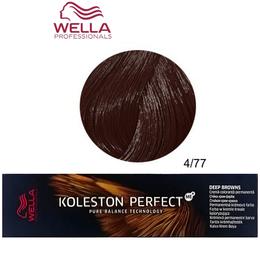 Vopsea Crema Permanenta – Wella Professionals Koleston Perfect ME+ Deep Browns, nuanta 4/77 Castaniu Mediu Castaniu Intens la cel mai bun pret