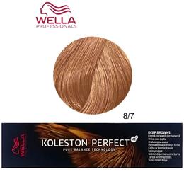 Vopsea Crema Permanenta – Wella Professionals Koleston Perfect ME+ Deep Browns, nuanta 8/7 Blond Deschis Castaniu la cel mai bun pret