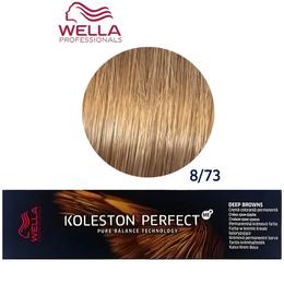 Vopsea Crema Permanenta – Wella Professionals Koleston Perfect ME+ Deep Browns, nuanta 8/73 Blond Deschis Maro Auriu la cel mai bun pret