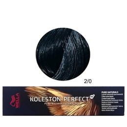 Vopsea Crema Permanenta – Wella Professionals Koleston Perfect ME+ Pure Naturals, nuanta 2/0 Negru la cel mai bun pret