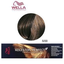 Vopsea Crema Permanenta – Wella Professionals Koleston Perfect ME+ Pure Naturals, nuanta 5/00 Castaniu Deschis Natural la cel mai bun pret