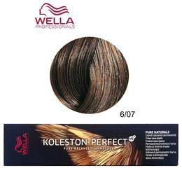 Vopsea Crema Permanenta – Wella Professionals Koleston Perfect ME+ Pure Naturals, nuanta 6/07 Blond Inchis Castaniu Natural la cel mai bun pret