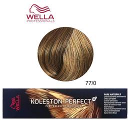 Vopsea Crema Permanenta – Wella Professionals Koleston Perfect ME+ Pure Naturals, nuanta 77/0 Blond Mediu Intens la cel mai bun pret