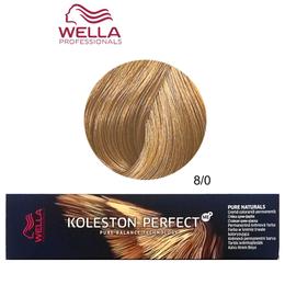 Vopsea Crema Permanenta – Wella Professionals Koleston Perfect ME+ Pure Naturals, nuanta 8/0 Blond Deschis Natural la cel mai bun pret