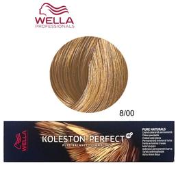 Vopsea Crema Permanenta – Wella Professionals Koleston Perfect ME+ Pure Naturals, nuanta 8/00 Blond Deschis Natural la cel mai bun pret