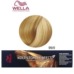 Vopsea Crema Permanenta – Wella Professionals Koleston Perfect ME+ Pure Naturals, nuanta 99/0 Blond Luminos Intens la cel mai bun pret