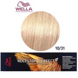 Vopsea Crema Permanenta – Wella Professionals Koleston Perfect ME+ Rich Naturals, nuanta 10/31 Blond Luminos Auriu Cenusiu la cel mai bun pret