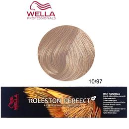 Vopsea Crema Permanenta – Wella Professionals Koleston Perfect ME+ Rich Naturals, nuanta 10/97 Blond Luminos Deschis Albastru Maro la cel mai bun pret