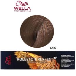 Vopsea Crema Permanenta – Wella Professionals Koleston Perfect ME+ Rich Naturals, nuanta 6/97 Blond Inchis Albastru Maro la cel mai bun pret