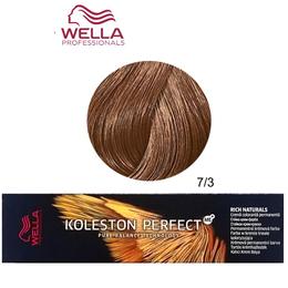 Vopsea Crema Permanenta – Wella Professionals Koleston Perfect ME+ Rich Naturals, nuanta 7/3 Blond Mediu Auriu la cel mai bun pret