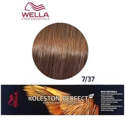 Vopsea Crema Permanenta – Wella Professionals Koleston Perfect ME+ Rich Naturals, nuanta 7/37 Blond Mediu Auriu Castaniu la cel mai bun pret