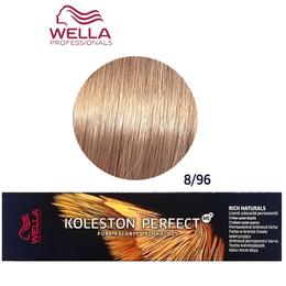 Vopsea Crema Permanenta – Wella Professionals Koleston Perfect ME+ Rich Naturals, nuanta 8/96 Blond Deschis Perlat Violet la cel mai bun pret