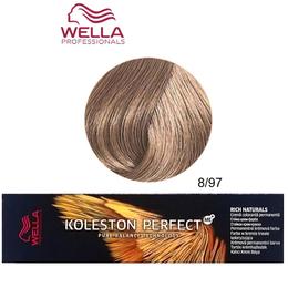 Vopsea Crema Permanenta – Wella Professionals Koleston Perfect ME+ Rich Naturals, nuanta 8/97 Blond Deschis Albastru Maro la cel mai bun pret