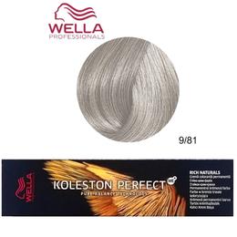 Vopsea Crema Permanenta – Wella Professionals Koleston Perfect ME+ Rich Naturals, nuanta 9/81 Blond Deschis Perlat Cenusiu la cel mai bun pret