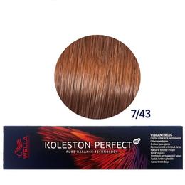 Vopsea Crema Permanenta – Wella Professionals Koleston Perfect ME+ Vibrant Reds, nuanta 7/43 Blond Mediu Rosu Auriu la cel mai bun pret